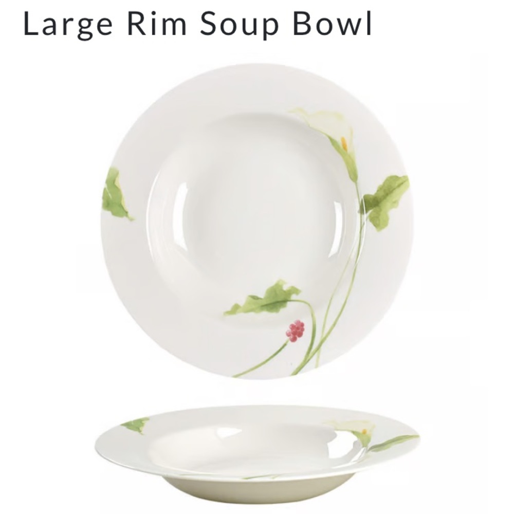 Like new Vintage Mikasa Classic Calla Optima large rim soup bowls set of 2